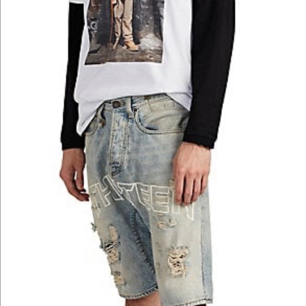 R13 Jean shorts
